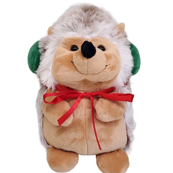 Christmas Hedgehog Plush Frankford Winter Hedgehog Toy Stuffed Animal 12" - Picture 1 of 7